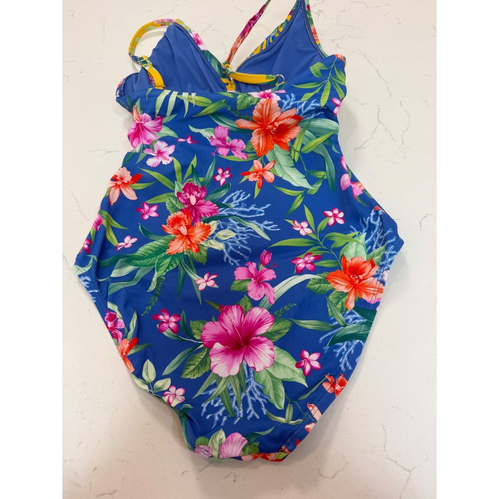 Tommy Bahama Isola Vita Twist Front One Piece Swimsuit Palace Blue SS300530 6 - Picture 7 of 7